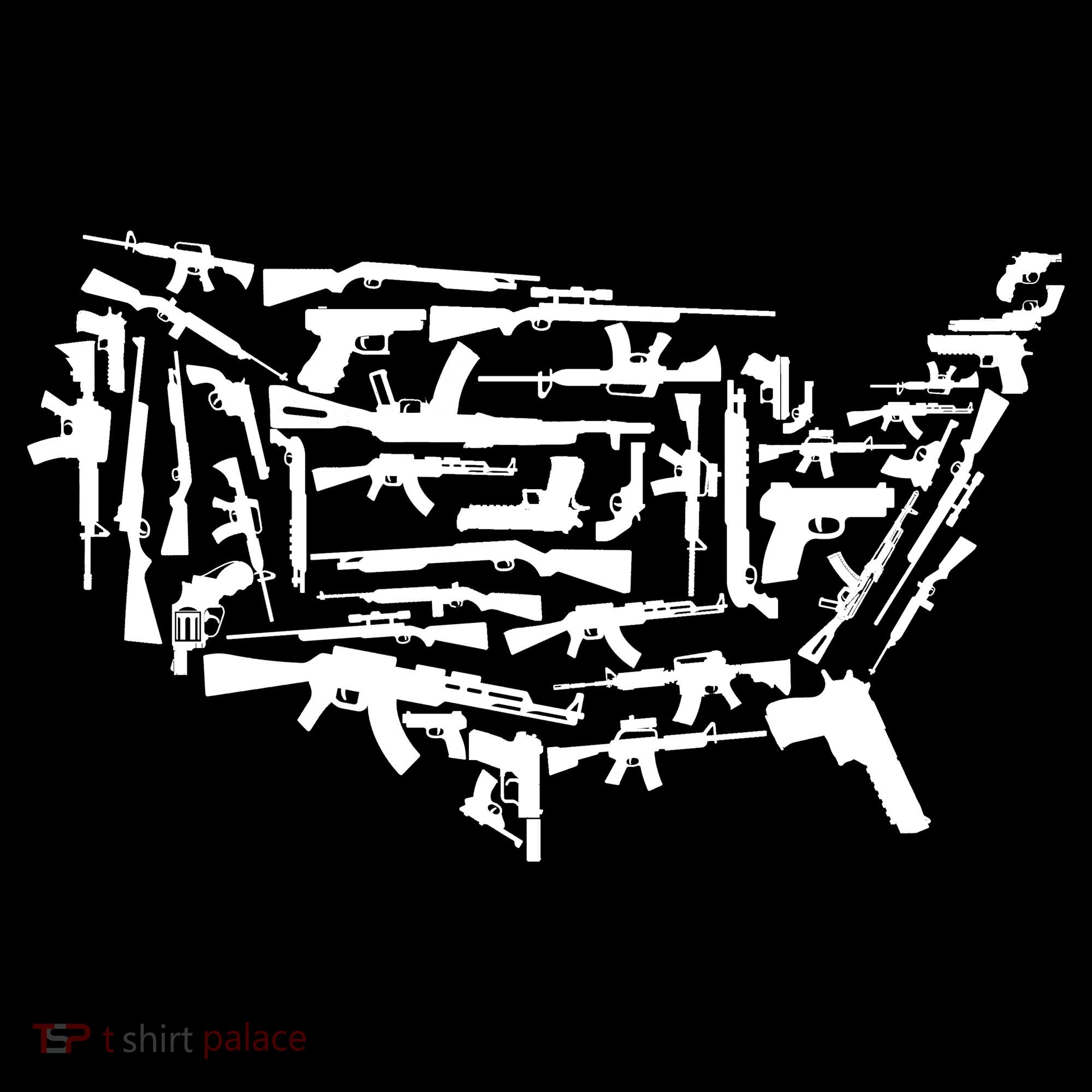 American Gun Map Ornament