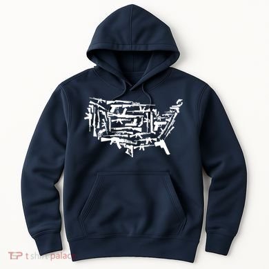 American Gun Map Hoodie