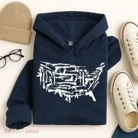 American Gun Map Hoodie thumb 4