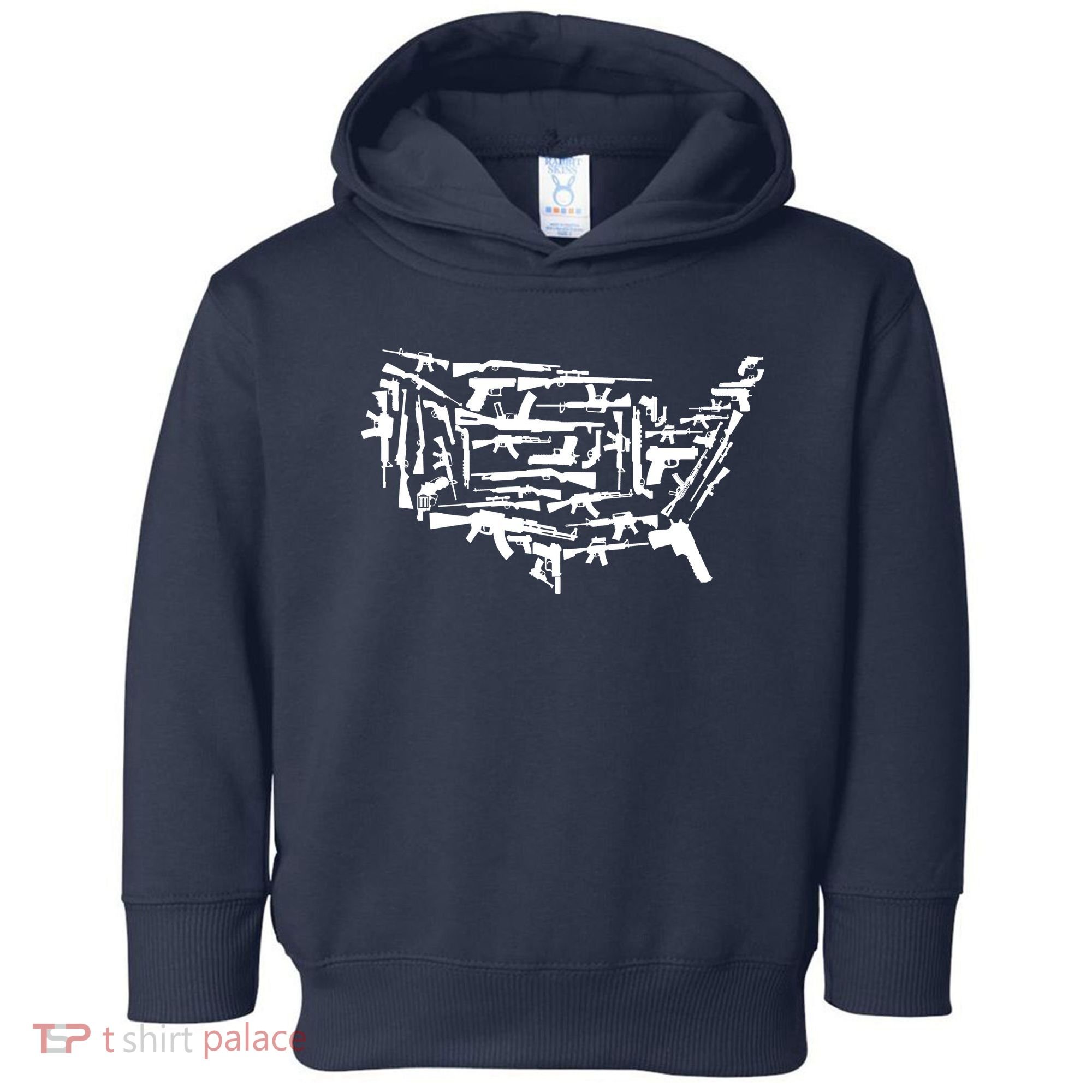 American Gun Map Toddler Hoodie