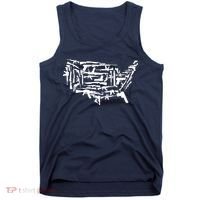 American Gun Map Tank Top thumb 0