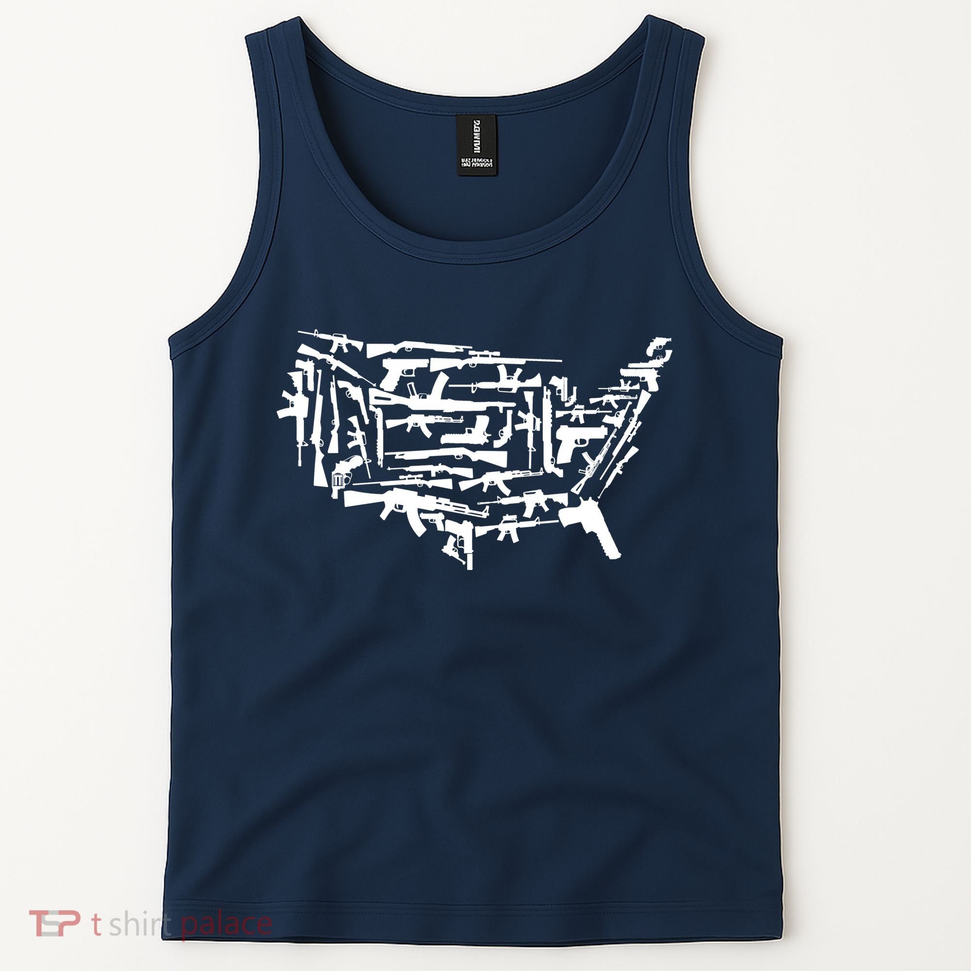American Gun Map Tank Top