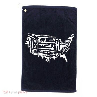 American Gun Map Golf Towel