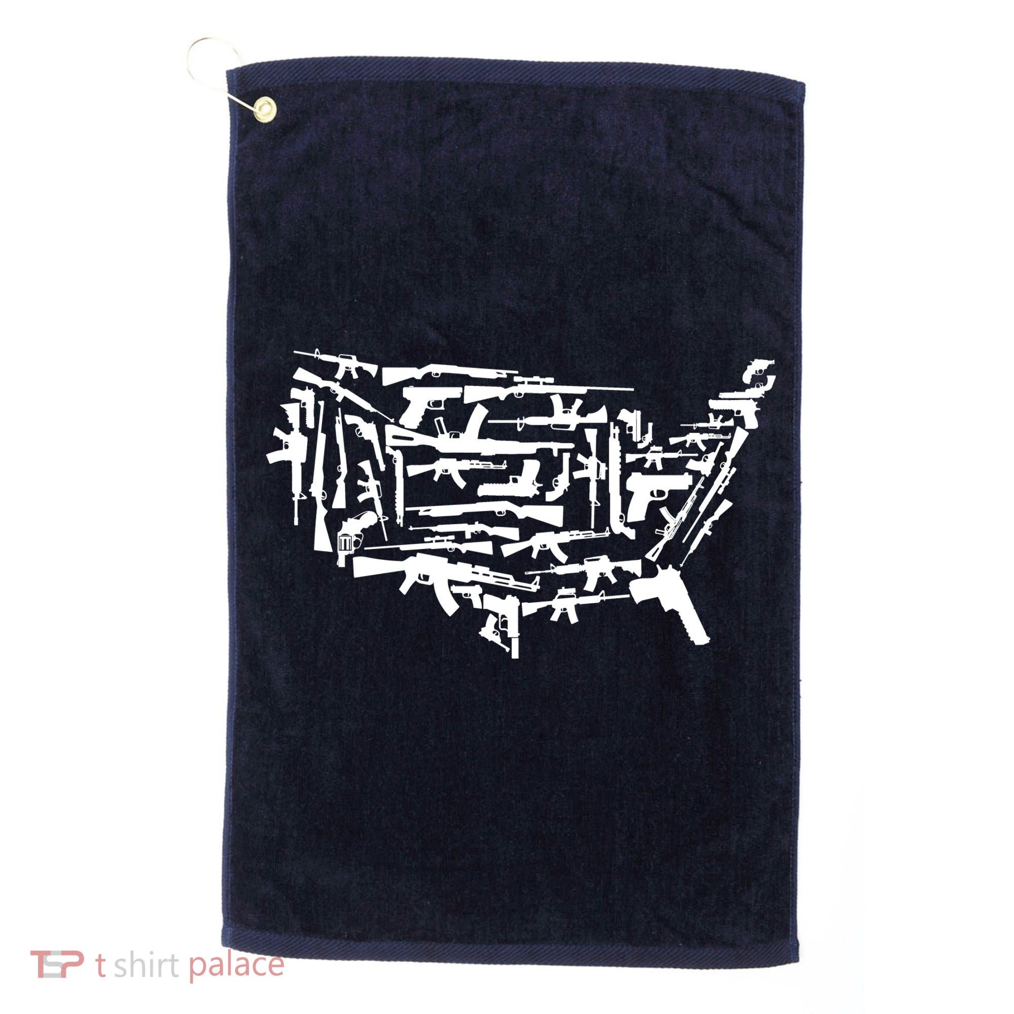 American Gun Map Golf Towel