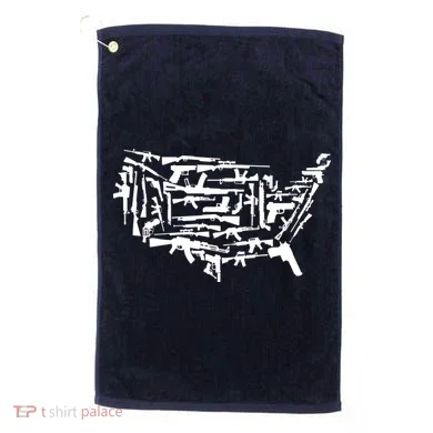American Gun Map Golf Towel