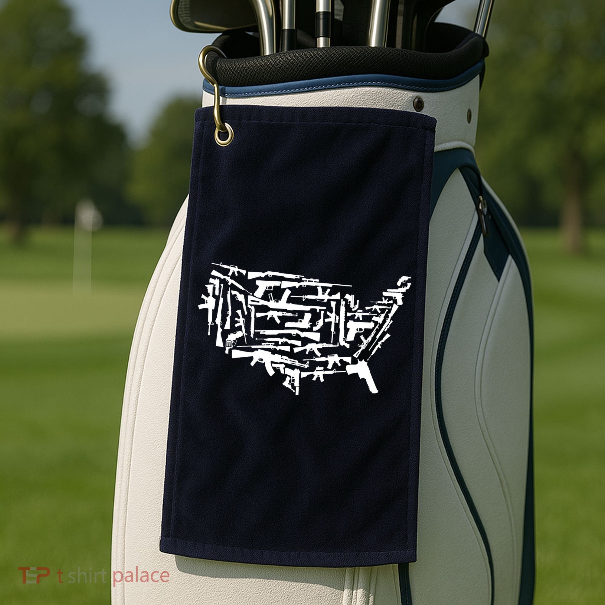 American Gun Map Golf Towel