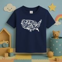 American Gun Map Toddler T-Shirt thumb 3