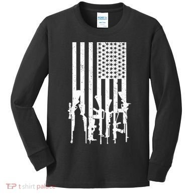 American Guns Kids Long Sleeve Shirt