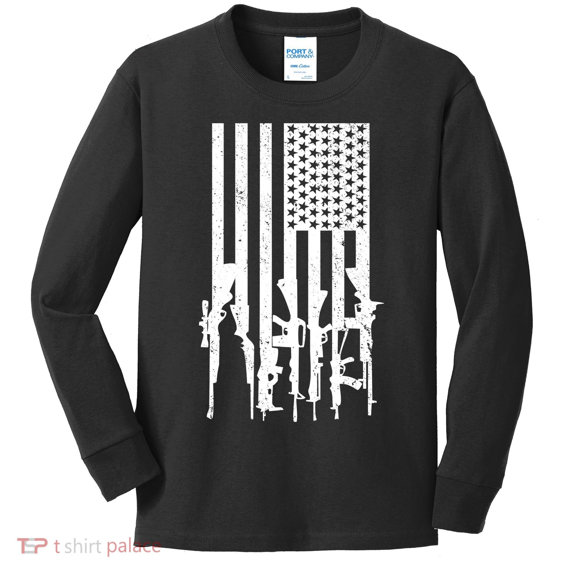 American Guns Kids Long Sleeve Shirt