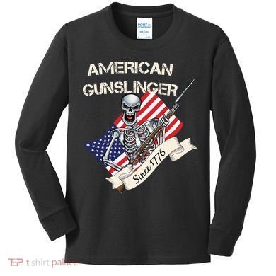 American Gunslinger Since 1776 Kids Long Sleeve Shirt