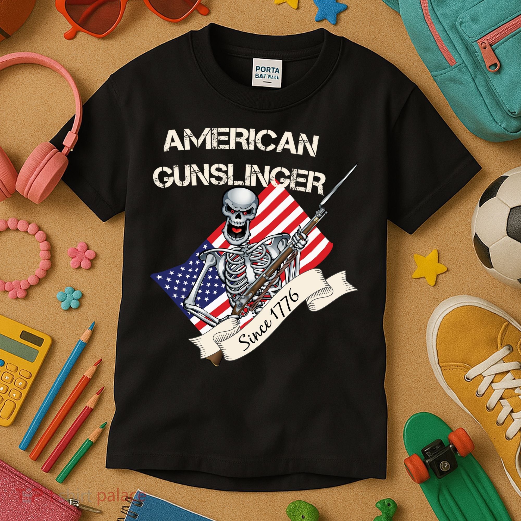 American Gunslinger Since 1776 Kids T-Shirt
