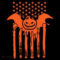 American Halloween Pumpkin Bat USA Flag Kids Sweatshirt thumb 2