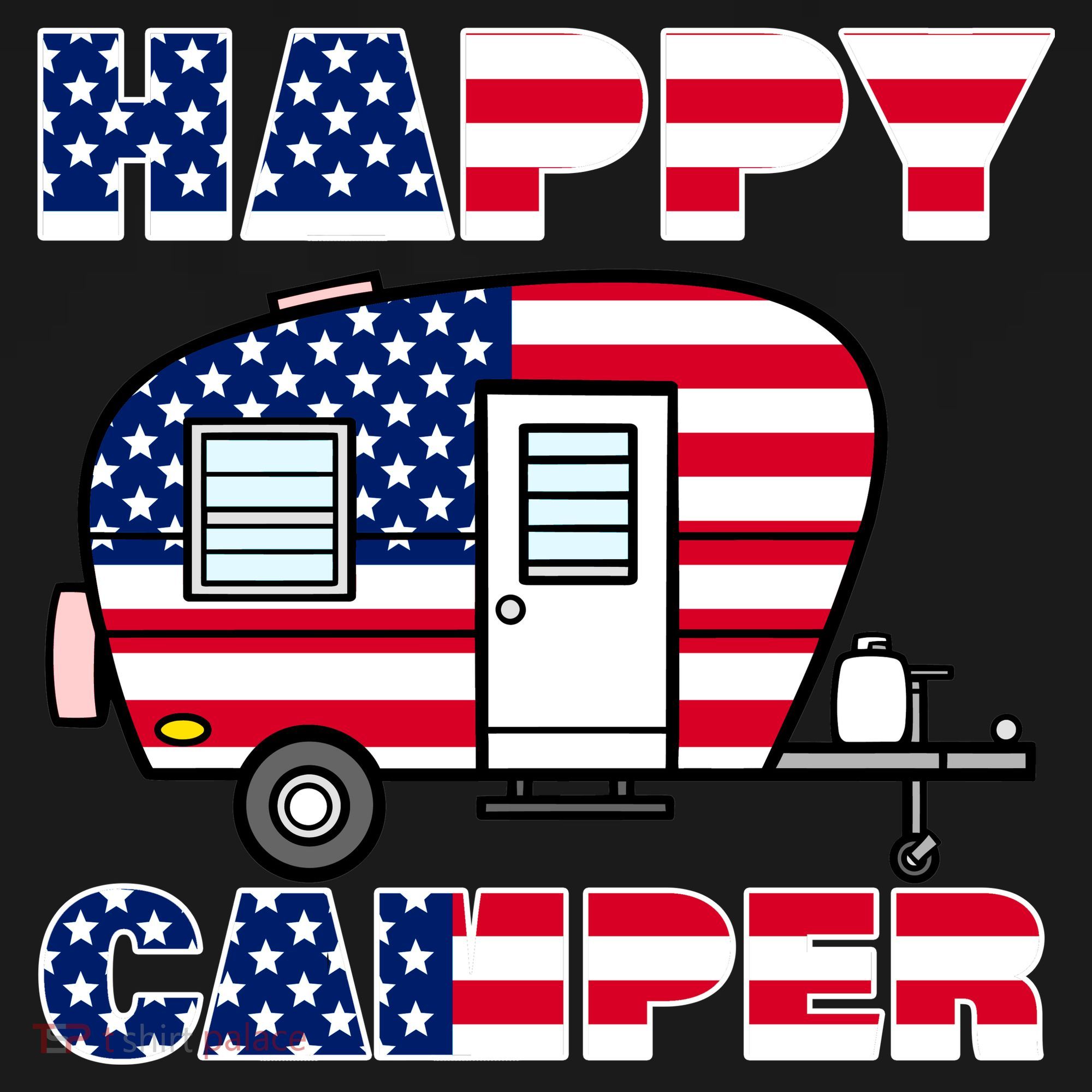 American Happy Camper USA USA-Made Doggie Bandana