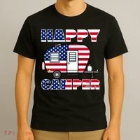 American Happy Camper USA T-Shirt thumb 3