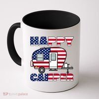 American Happy Camper USA Coffee Mug thumb 0