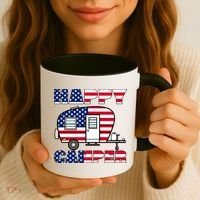 American Happy Camper USA Coffee Mug thumb 3