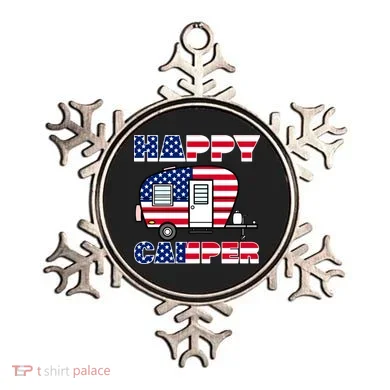 American Happy Camper USA Ornament