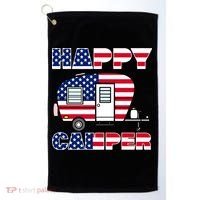 American Happy Camper USA Golf Towel thumb 0