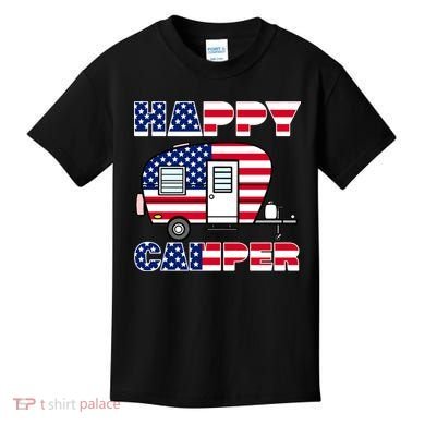 American Happy Camper USA Kids T-Shirt