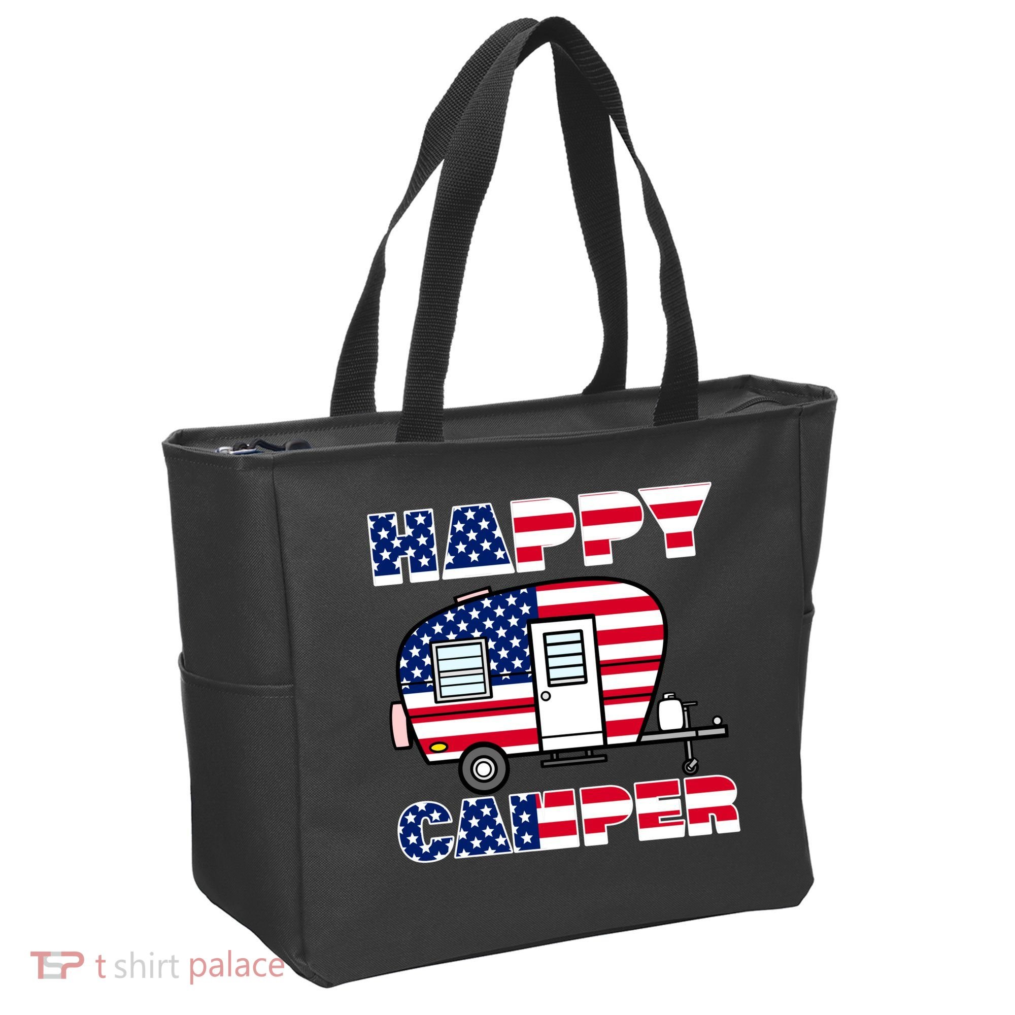 American Happy Camper USA Tote Bag
