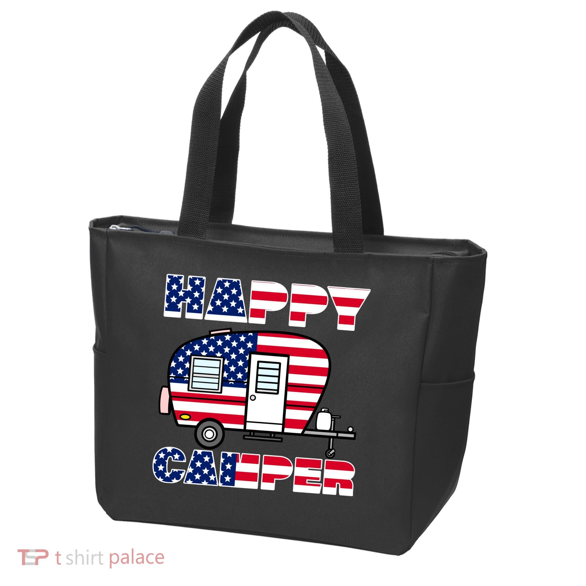 American Happy Camper USA Tote Bag