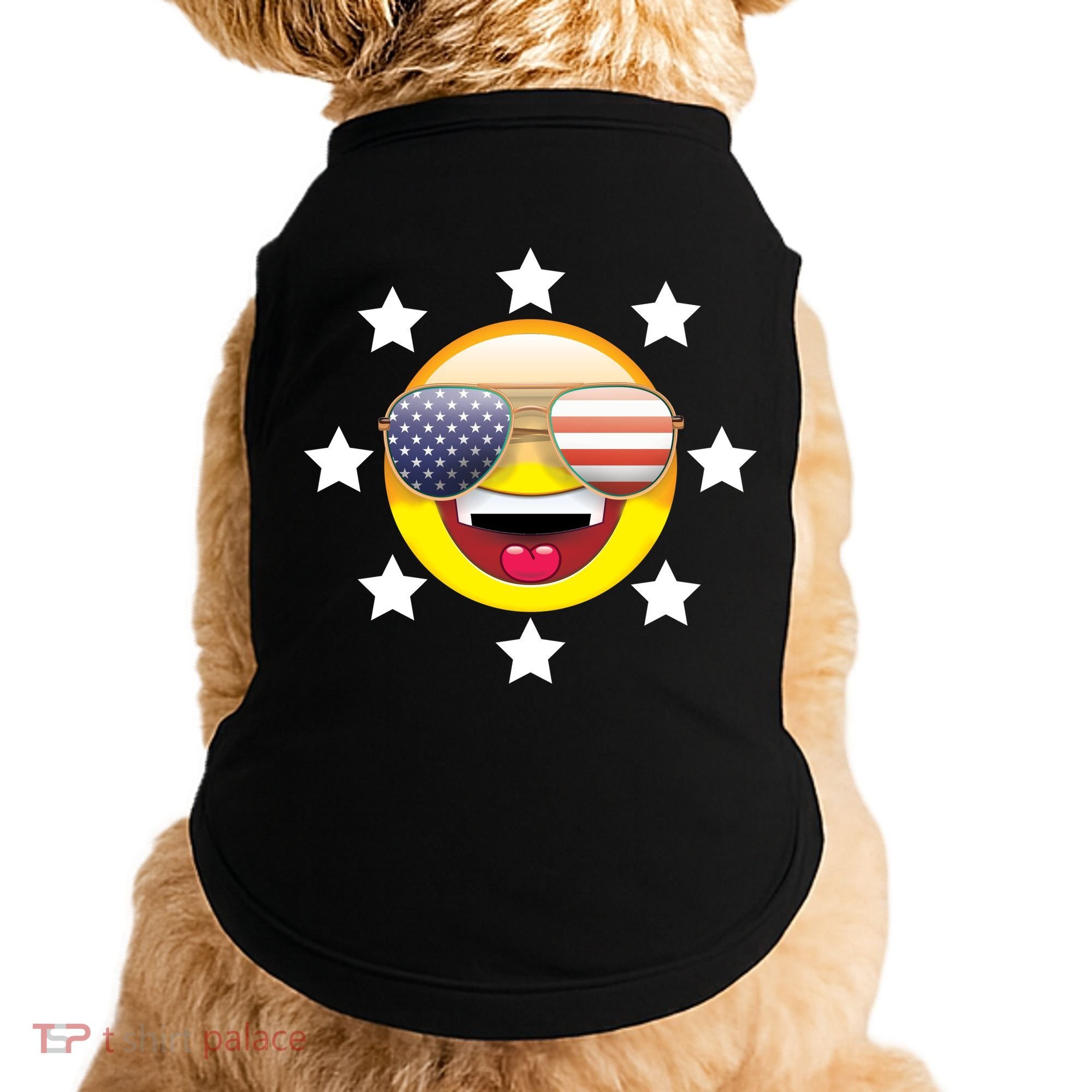 American Hippie Smiley Face Doggie Tank