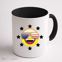 American Hippie Smiley Face Coffee Mug thumb 1