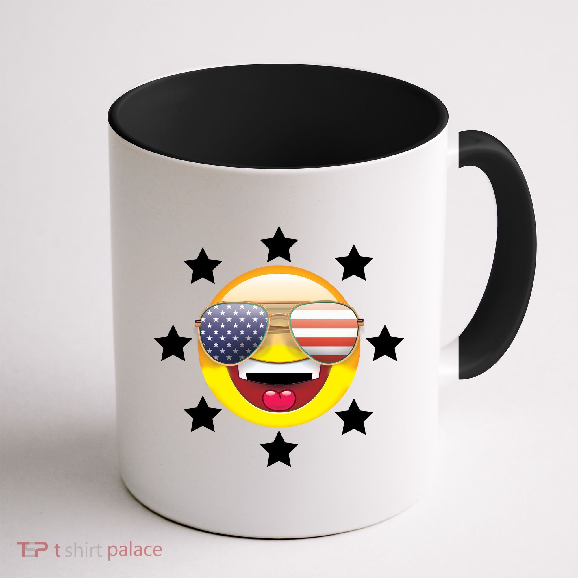 American Hippie Smiley Face Coffee Mug