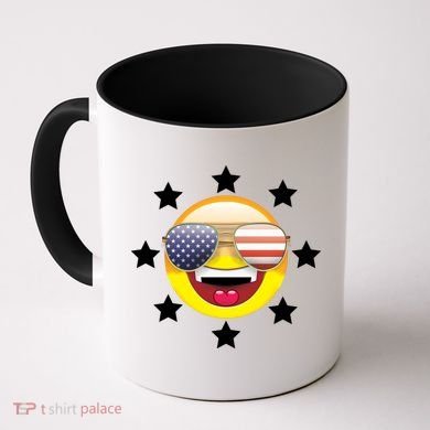 American Hippie Smiley Face Coffee Mug