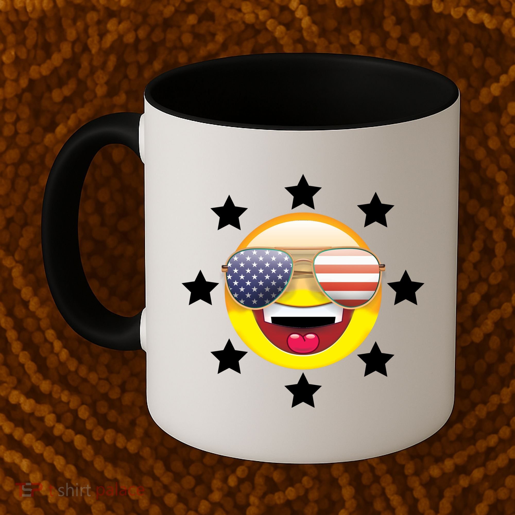 American Hippie Smiley Face Coffee Mug