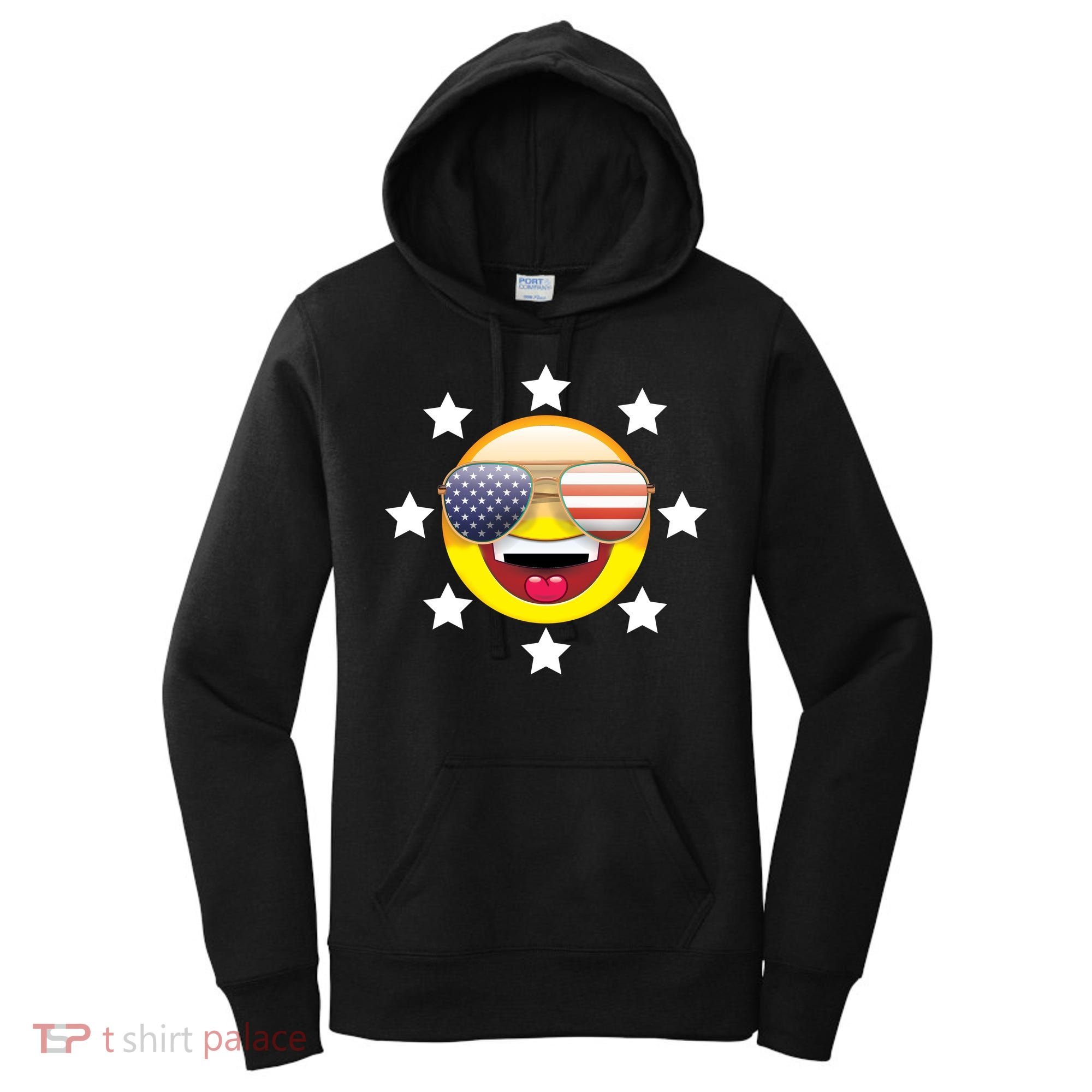 American Hippie Smiley Face Women's Hoodie