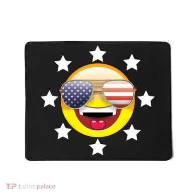 American Hippie Smiley Face Mousepad