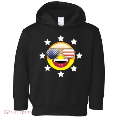 American Hippie Smiley Face Toddler Hoodie