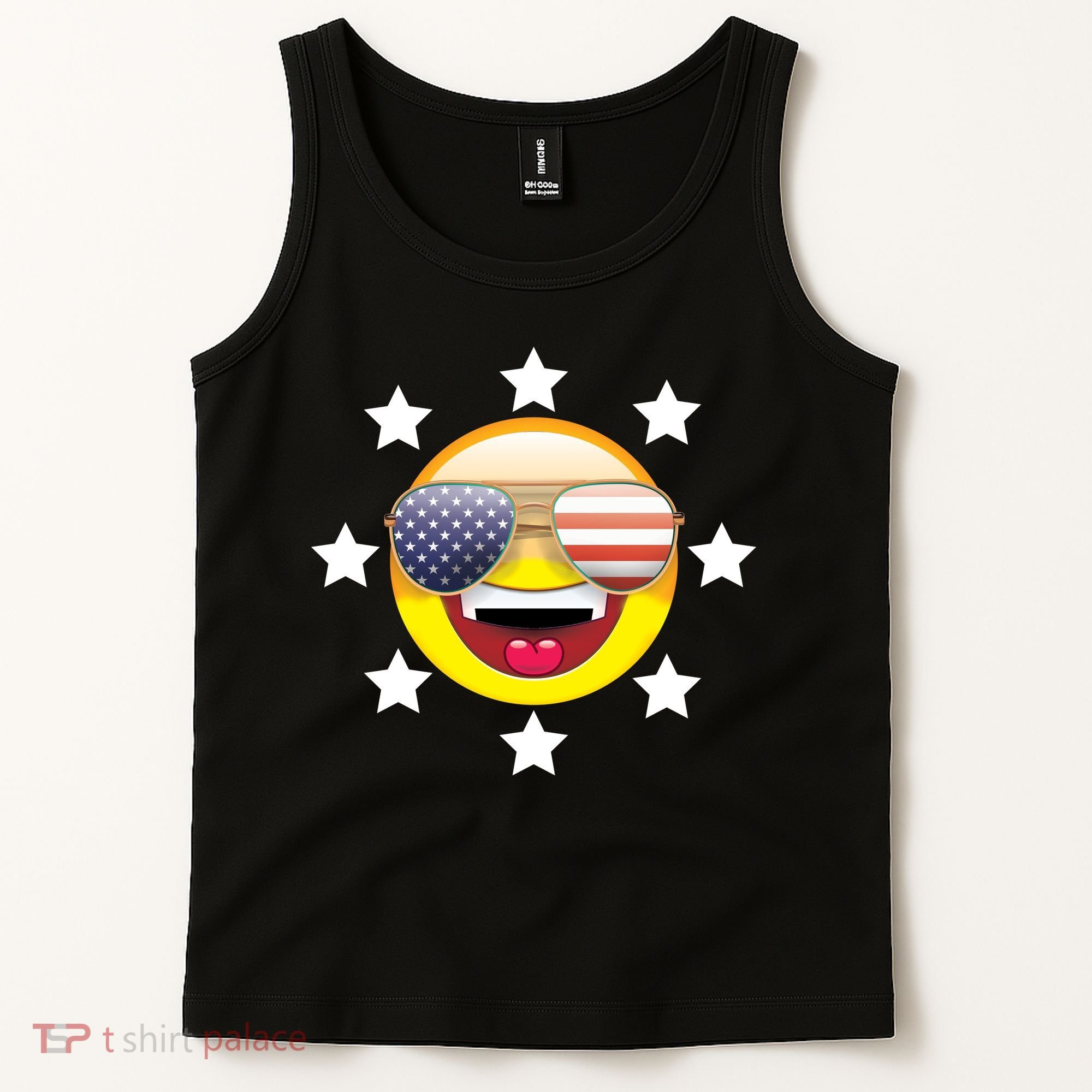 American Hippie Smiley Face Tank Top