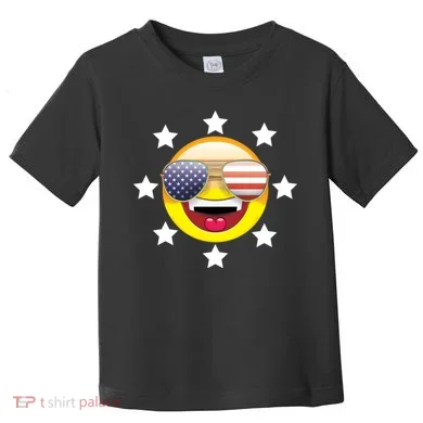 American Hippie Smiley Face Toddler T-Shirt