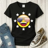 American Hippie Smiley Face Women's T-Shirt thumb 3