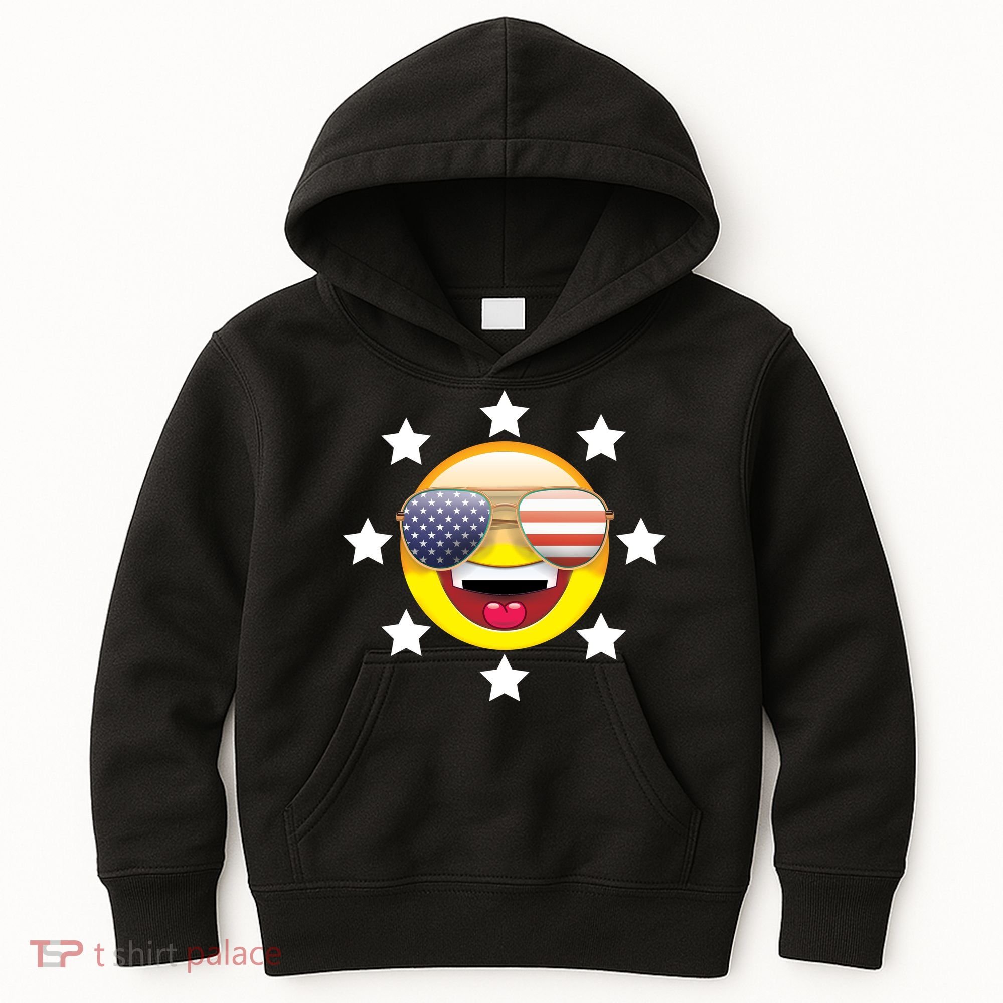 American Hippie Smiley Face Kids Hoodie