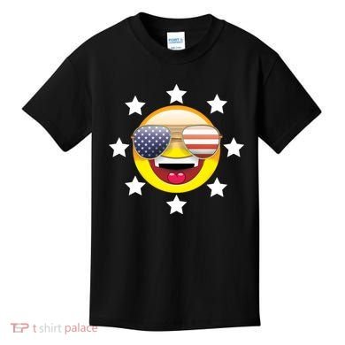American Hippie Smiley Face Kids T-Shirt