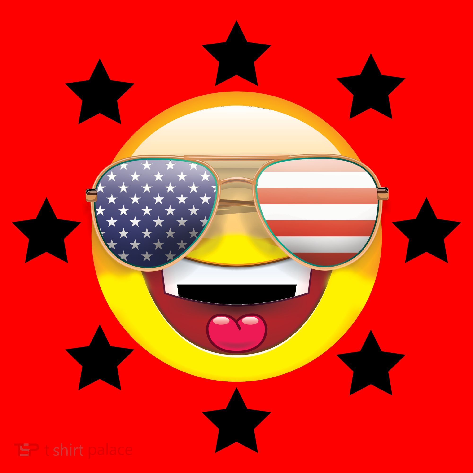 American Hippie Smiley Face Santa Hat