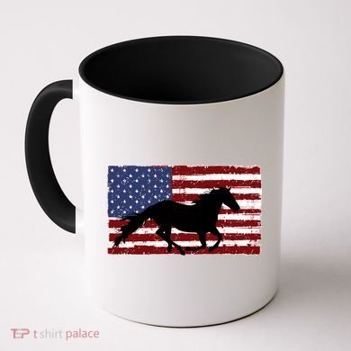 American Horse Flag Vintage Coffee Mug