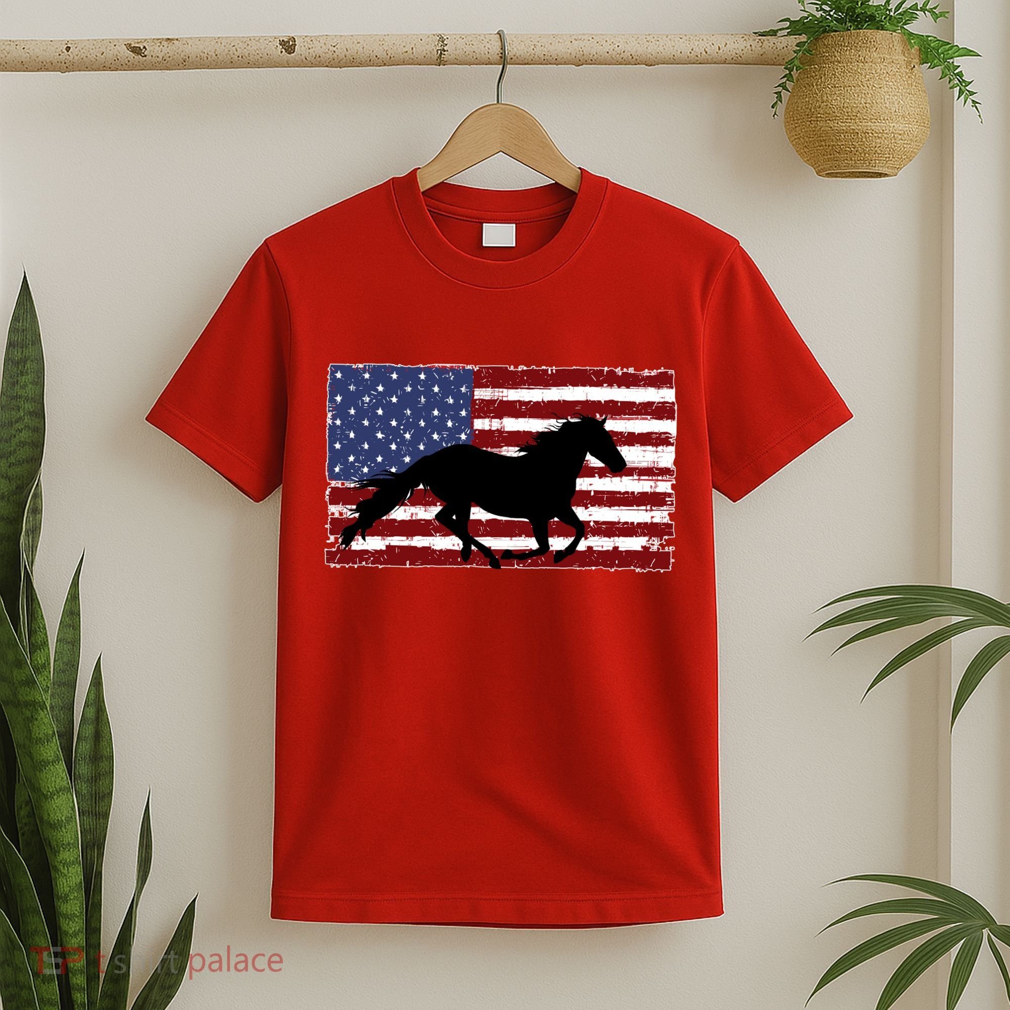 American Horse Flag Vintage T-Shirt