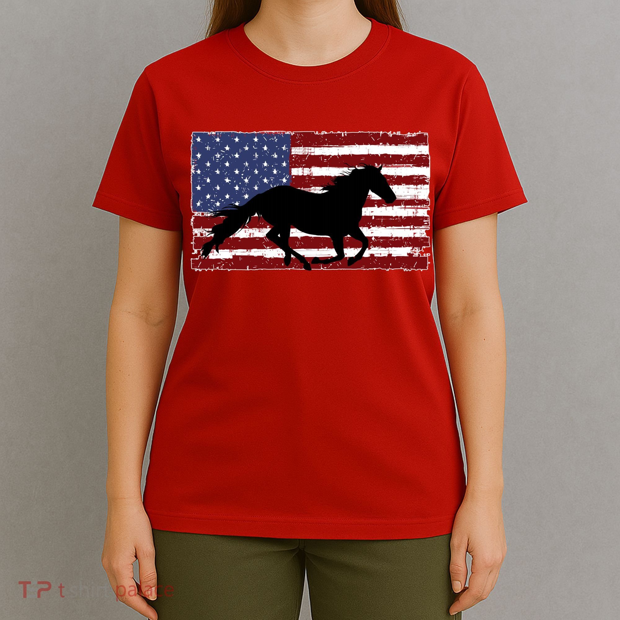 American Horse Flag Vintage T-Shirt