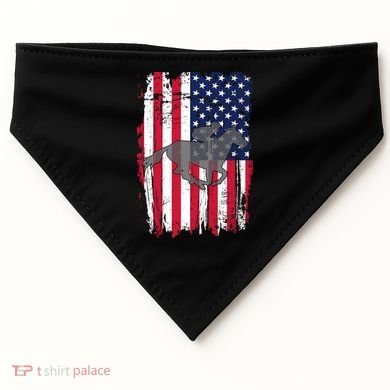 American Horse Racing Flag USA-Made Doggie Bandana