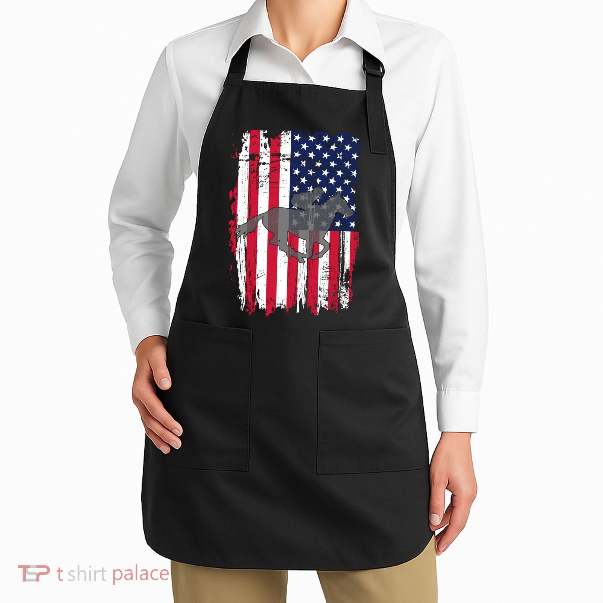 American Horse Racing Flag Apron