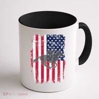 American Horse Racing Flag Coffee Mug thumb 1