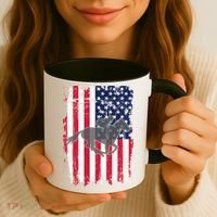 American Horse Racing Flag Coffee Mug thumb 3