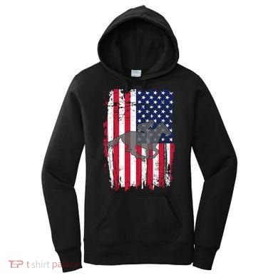 American Horse Racing Flag Women's Hoodie