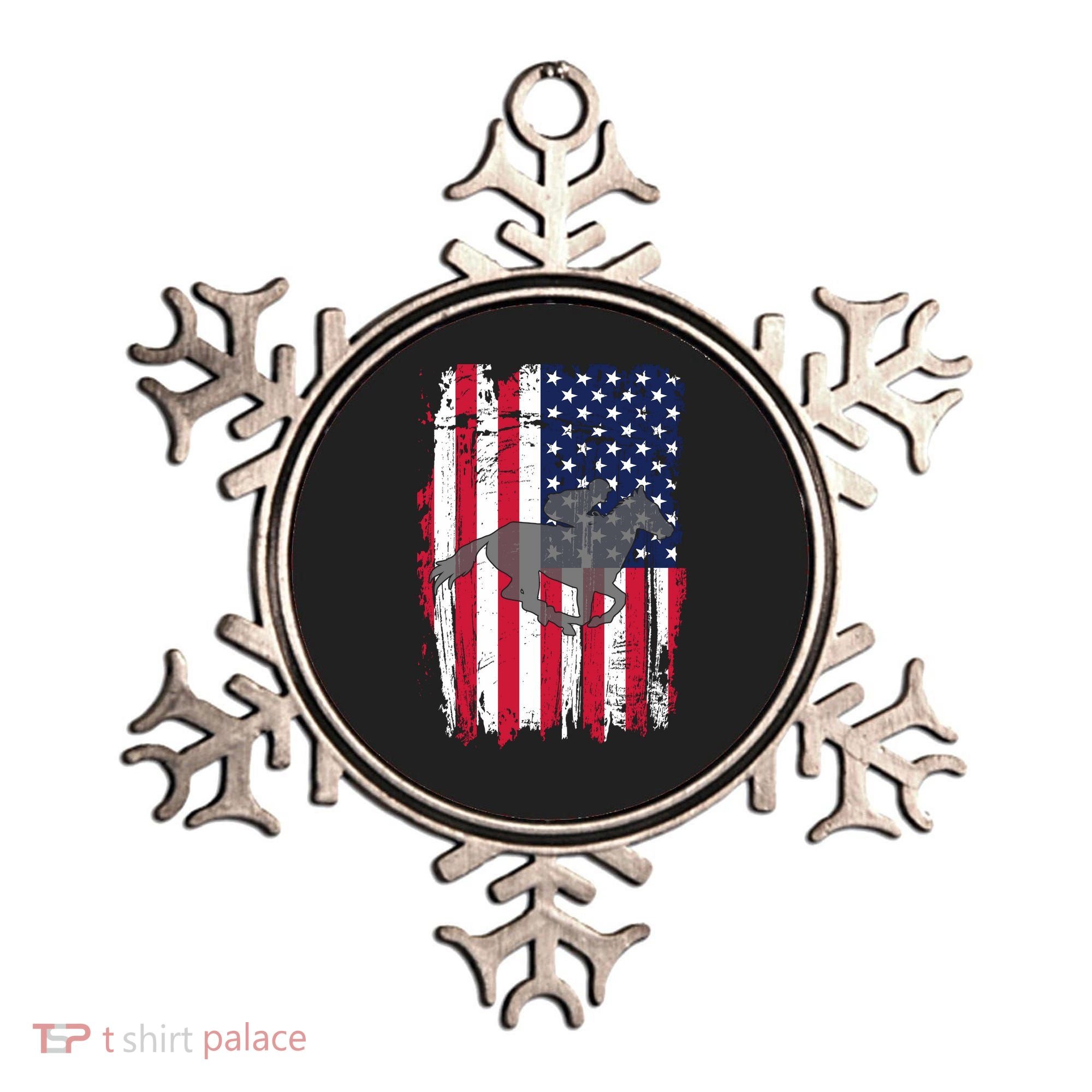 American Horse Racing Flag Ornament
