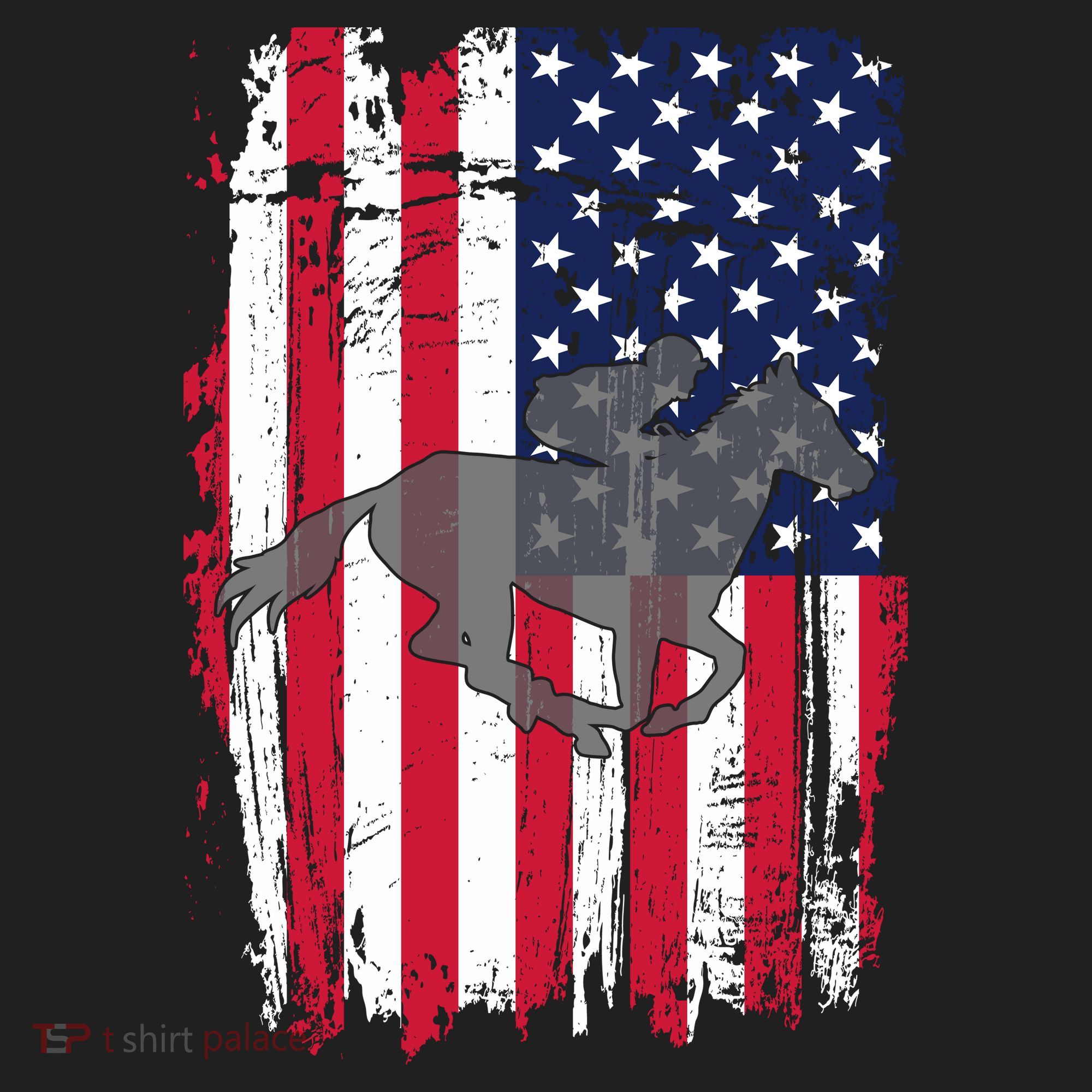 American Horse Racing Flag Hat