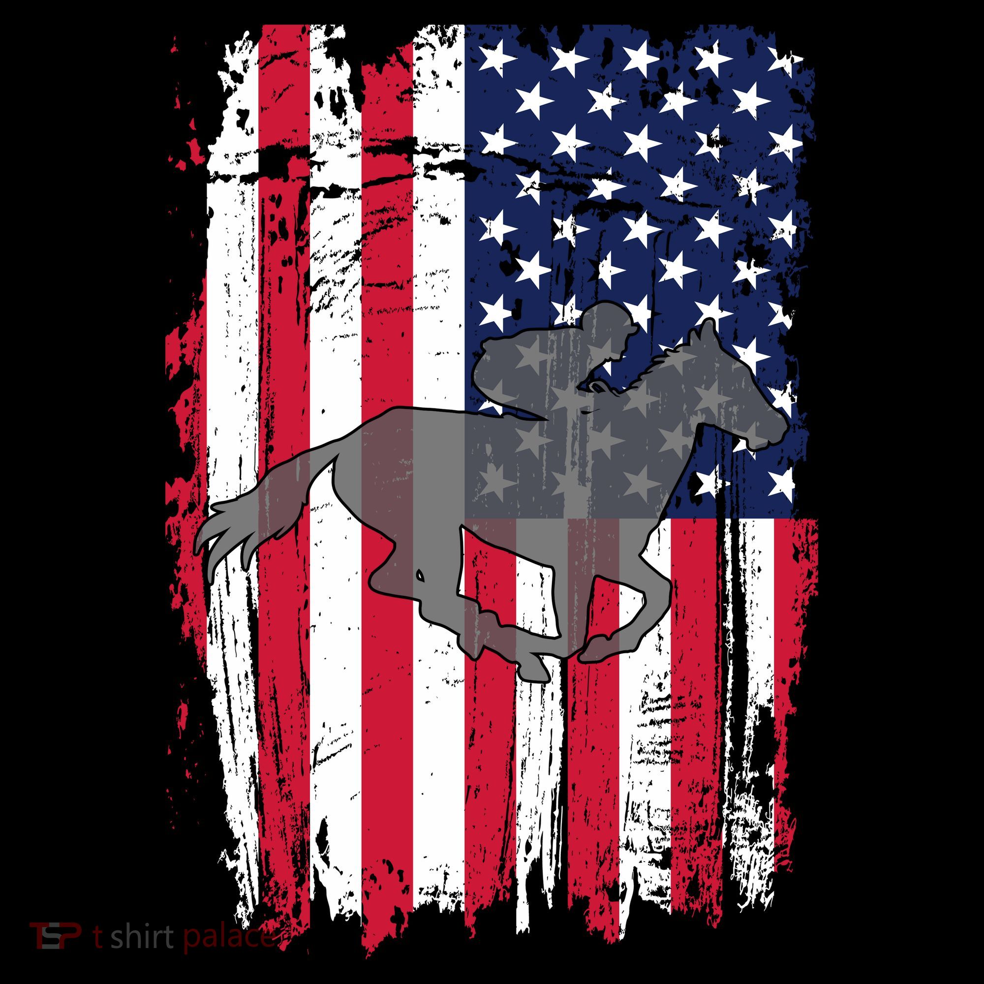 American Horse Racing Flag Toddler Hoodie